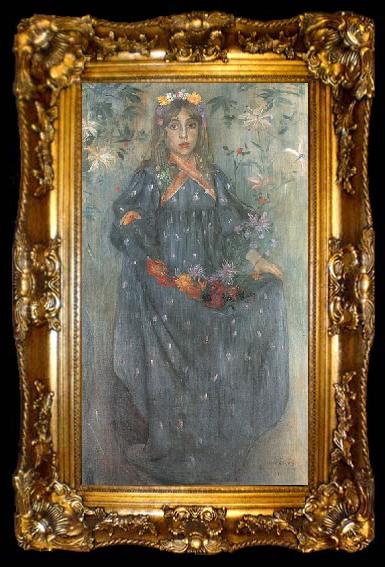 framed  Lovis Corinth Herbstblumen, ta009-2